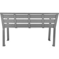 thumbnail image 4 of Global Industrial 4' Horizontal Steel Slat Outdoor Park Bench with Back, Gray, 4 of 7