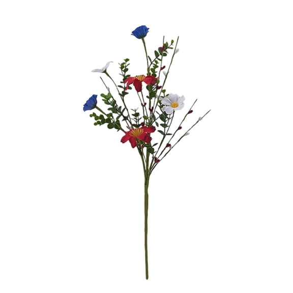 JHyouerji Patriotic Artificial Flowers 4th of July Red Blue White 250th Anniversary Decor Floral Arrangement for Veterans Memorial Day Home Outdoor