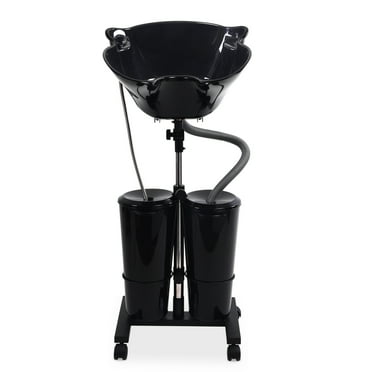 Portable Tilting Shampoo Bowl Sink, Hair Washing Sink Adjustable Height