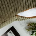 thumbnail image 3 of Ashler Soft Corduroy Velvet Striped Solid Throw Pillow Cushion Cover, Light brown, 20 x 20 inch, 2 Packs, 3 of 5