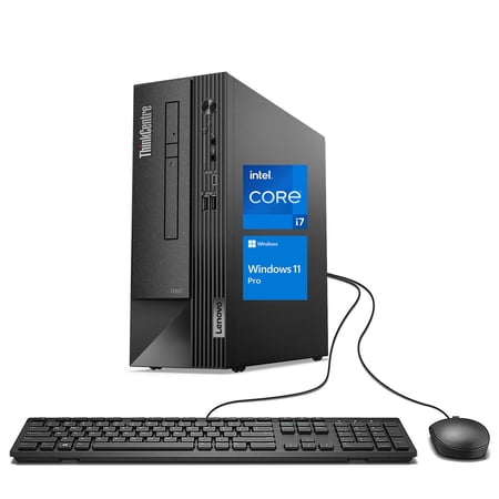LENOVO ThinkCentre Neo 50s SFF Business Desktop, Intel Core i7-12700K, 32GB RAM, 1TB SSD, DP, VGA, DVI, HDMI, SD Card Reader, Wired KB & Mouse, Windows 11 Pro