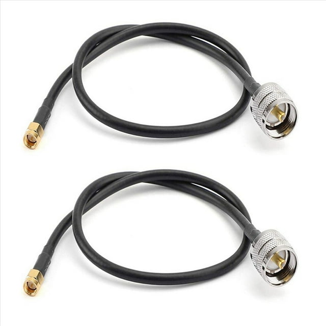 2 Cable RG58 UHF SO239 Hembra una Conector SMA Macho, Cable de Extensión Recto Coaxial , 1 M