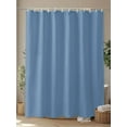 thumbnail image 4 of Pure Royalblue Extra Long Shower Curtain Set, Waterproof Shower Curtains for Bathroom, Simple Solid Color Washable Fabric Cloth Bath Curtain for Bathtub Decoration with Hooks 72x96 Inches, 4 of 6