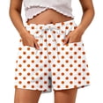 thumbnail image 2 of Zynoxe Women's Polka Dot Casual Shorts with Pockets Lightweight Breathable Mid-Thigh Shorts for Women Stretchy Elastic Waistband Drawstring Shorts Summer Versatile Casual Solid Color Beach Shorts M, 2 of 7
