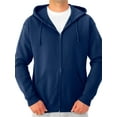 thumbnail image 1 of Jerzees Men's NuBlend Fleece Sweatshirts & Hoodies, Full Zip - Navy, Small, 1 of 5