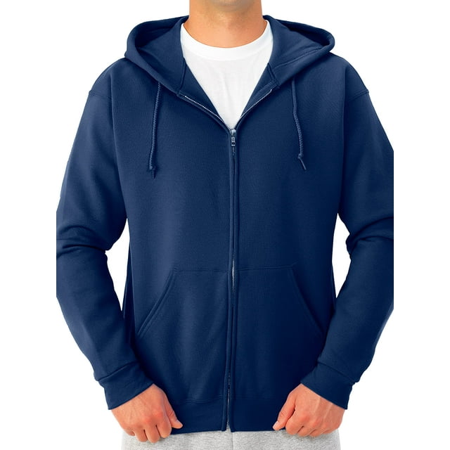 Jerzees Men's NuBlend Fleece Sweatshirts & Hoodies, Full Zip - Navy, Small