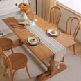 thumbnail image 4 of Camino de mesa bohemio Beige, camino de mesa bohemio elegante de 160cm para mesa de comedor de cafetería, fiesta de boda, 4 of 5