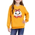 thumbnail image 4 of Lorytime Christmas Kids Hoodies for Boys Girls Printed Sweatshirt Long Sleeve Pullover Drop Shoulder Cute Tops Yellow, 4 of 4