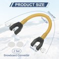 thumbnail image 2 of Uxcell Ski Tip Connector, Snowboard Clip Ski Training Aid Basic Turning Portable Durable Holder Skiing Accessories- Fit for (Beginners Skiing Training/Speed Control) 2 Pcs & Dark Yellow, 2 of 7