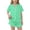 Green, variant on Girls Orange Leopard Print Short Sleeve Casual Home Suit 2 Piece Button Down Top & Shorts Soft Stretch Relaxed Home Outfit Set,Size 3-4T