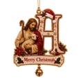thumbnail image 2 of Christmas Decorations Indoor Clearance - 1PC Christmas H Letter Ornaments with Bells, Shatterproof Acrylic Christmas Tree Ornament Decorations, Winter Hanging Decor for Xmas Tree, Fireplace (H), 2 of 7