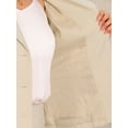 thumbnail image 5 of DARING DIVA Women's 2 Pieces Business Suit Collared Button Down Work Set S Apricot, 5 of 6