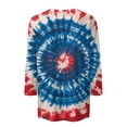 thumbnail image 7 of MEICHEN 4th of July Women's Three Quarter Sleeve Shirt USA Patriotic Flag Graphic Print Top Summer 250th Anniversary Tops, 7 of 7