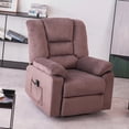 thumbnail image 2 of PAPROOS Lift Chairs for Elderly Seniors, Fabric Power Lift Recliner Chair with Remote Control and Side Pocket, Heavy Duty Electric Recliners, Modern Recliner Sofa for Living Room, Brown, 2 of 13
