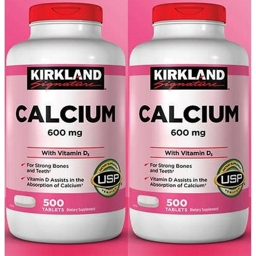 2 PACK KS Calcium 600 mg. with Vitamin D3, 500 Tablets (2 PACK