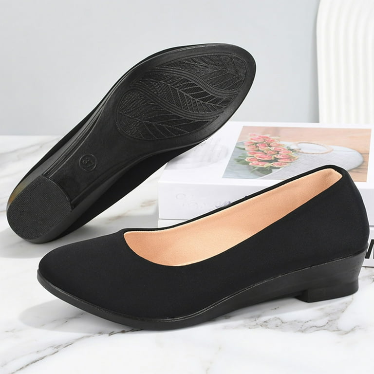 black fabric dress pumps Black Handmade Slingback Kitten Heels, Pointed-toe Low-heel Pumps, Comfortable Scuba Fabric Dress Shoes, Classic Women's Wedding Guest Heels