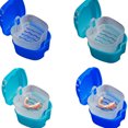 thumbnail image 4 of 1Set Square Plastic Denture Storage Box for Elderly Daily Use 3.8x3.7in, 4 of 8