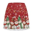 thumbnail image 5 of Yuyamidu Snowman Women's High Waisted Golf Skirts Colorful Lights Tennis Athletic Skort Christmas Tummy Control Athletic Skirts with Shorts Size 3XL, 5 of 8