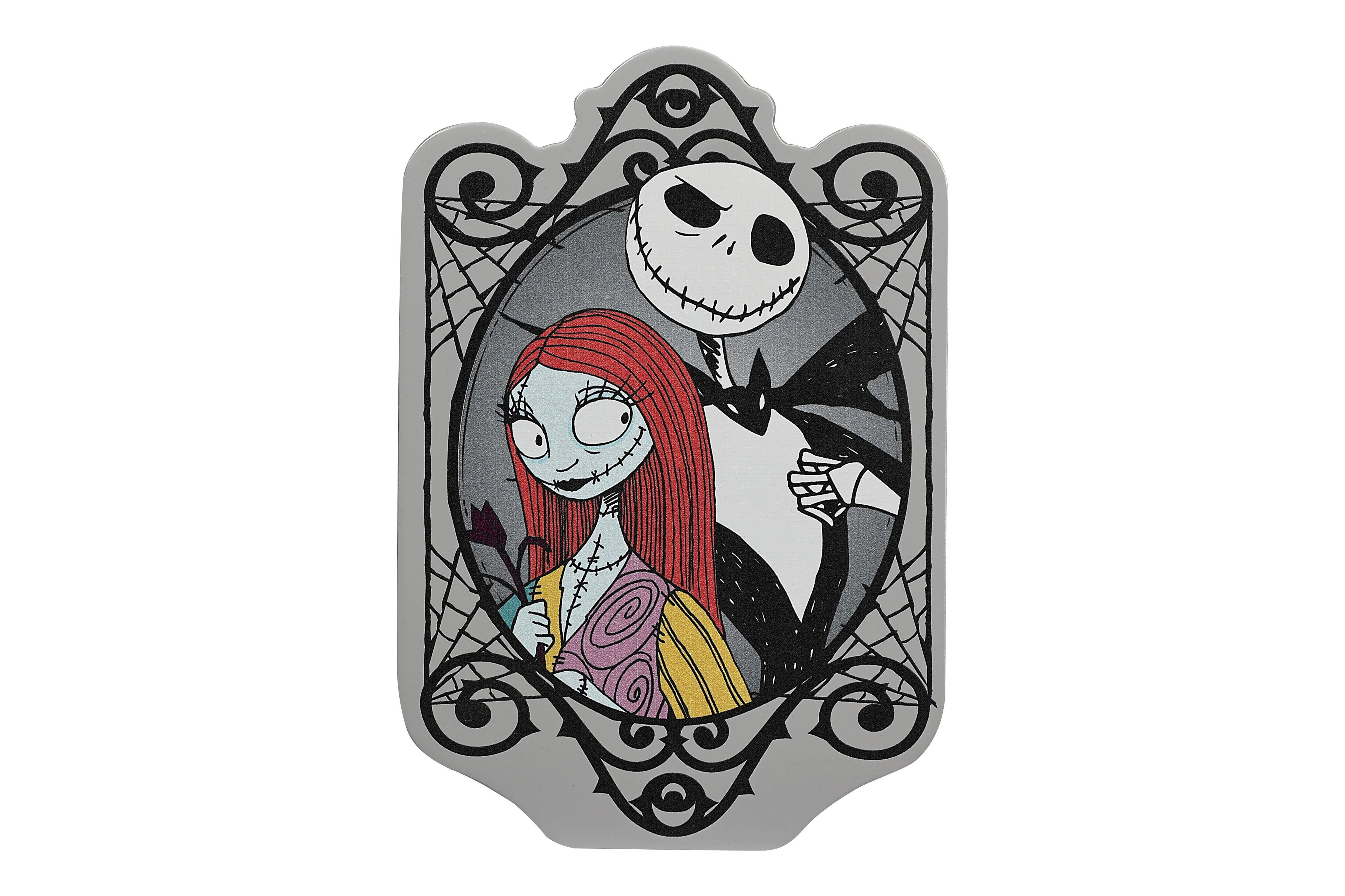 (2 pack) Disney Nightmare Before Christmas Jack & Sally Die-Cut MDF Block Mixed Media Art, 1 Piece, Child