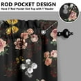 thumbnail image 5 of Kitchen Curtains and Valance Set 36 Inch Tier Pioneer Colorful Floral 3 Pieces Set Dining Room Small Curtain Drapes Cafe Curtains Valance for Home Decor Rod Pocket, 5 of 6