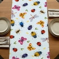 thumbnail image 5 of Table Runners 70 Inches Long Dress Scarves, Cute Butterfly Dragonfly Farmhouse Coffee/Dining/Kitchen Table Decor, Holiday Table Runner, Farmhouse Botanical Floral Blue 13x70 Inch, 5 of 9
