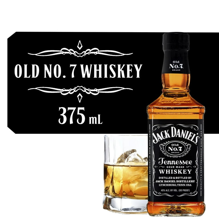 Jack Daniel's Old No. 7 Tennessee Whiskey, 375 ml Bottle, 40% ABV