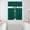 Hunter Green, variant on Gorgeous Home Linen 3-Piece Faux Silk Blackout Kitchen Curtain Set, Sage Green K4