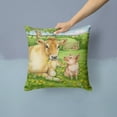 thumbnail image 2 of Carolines Treasures CDCO0360PW1414 Pigs and Cow Good Friends Canvas Decorative Pillow  14Hx14W multicolor, 2 of 4