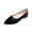 Black, variant on Women Suede Cap Toe Leather Slip On Ballet Flats Comfortable Footwear For Office Casual Outdoor Daily Activities
