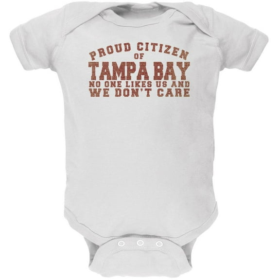Proud No One Likes Tampa Bay White Soft Baby One Piece - 3-6 months