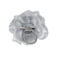 thumbnail image 2 of Women's Multifunction Rose Flower Sheer Petal Brooch Pin Hair Tie Clip, Silver, 2 of 3