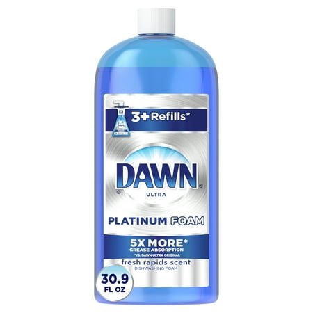 Dawn Direct Foam Dish Soap, Dishwashing Liquid, Grease Removal, Fresh Rain, 915 mL