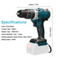 thumbnail image 5 of Electric de 13 mm Motor recargable Sin Cepillo de ImpactO Eléctrico Taladro Inalámbrico Destornillador Eléctrico inalámbrico Taladro eléctrico Herramientas multifuncional, 5 of 5