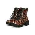 thumbnail image 5 of Women Hardware Cap Toe Lace-Up Chunky Lug Sole Combat Boot 19557, 5 of 6