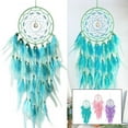 thumbnail image 4 of Large Handmade Dream Catcher for Wall Hanging Bedroom Decor - Colorful Feather Art, 4 of 7