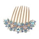 thumbnail image 3 of Accesorio para el cabello con peine de diamantes estilo étnico retro completo Peineta de pelo de siete dientes de cristal Tocado de estilo antiguo con incrustaciones de diamantes recogido para boda, 3 of 5