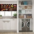 thumbnail image 5 of LALILO Kitchen Curtain Valance Colorful Halloween Sweets Rod Pocket Window Curtain 52"x 18" Set of 2, 5 of 5