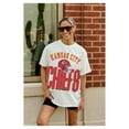 thumbnail image 3 of Women's Gameday Couture  White Kansas City Chiefs Oversized Classic Fierce Focus T-Shirt, 3 of 4