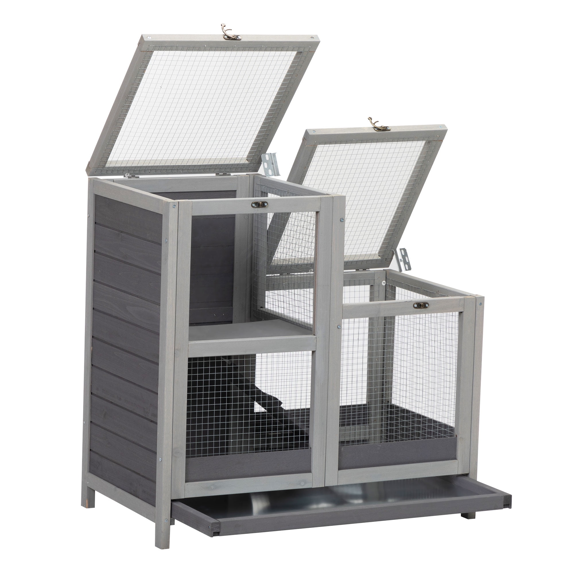 Pefilos 30" Hamster Cage Indoor Wooden Rabbit Hutch Outdoor Bunny Hutch, Guinea Pig Cages, Small Animals Hutch, Beige Pefilos 30" Hamster Cage Indoor Wooden Rabbit Hutch Outdoor Bunny Hutch, Guinea Pig Cages, Small Animals Hutch, Beige