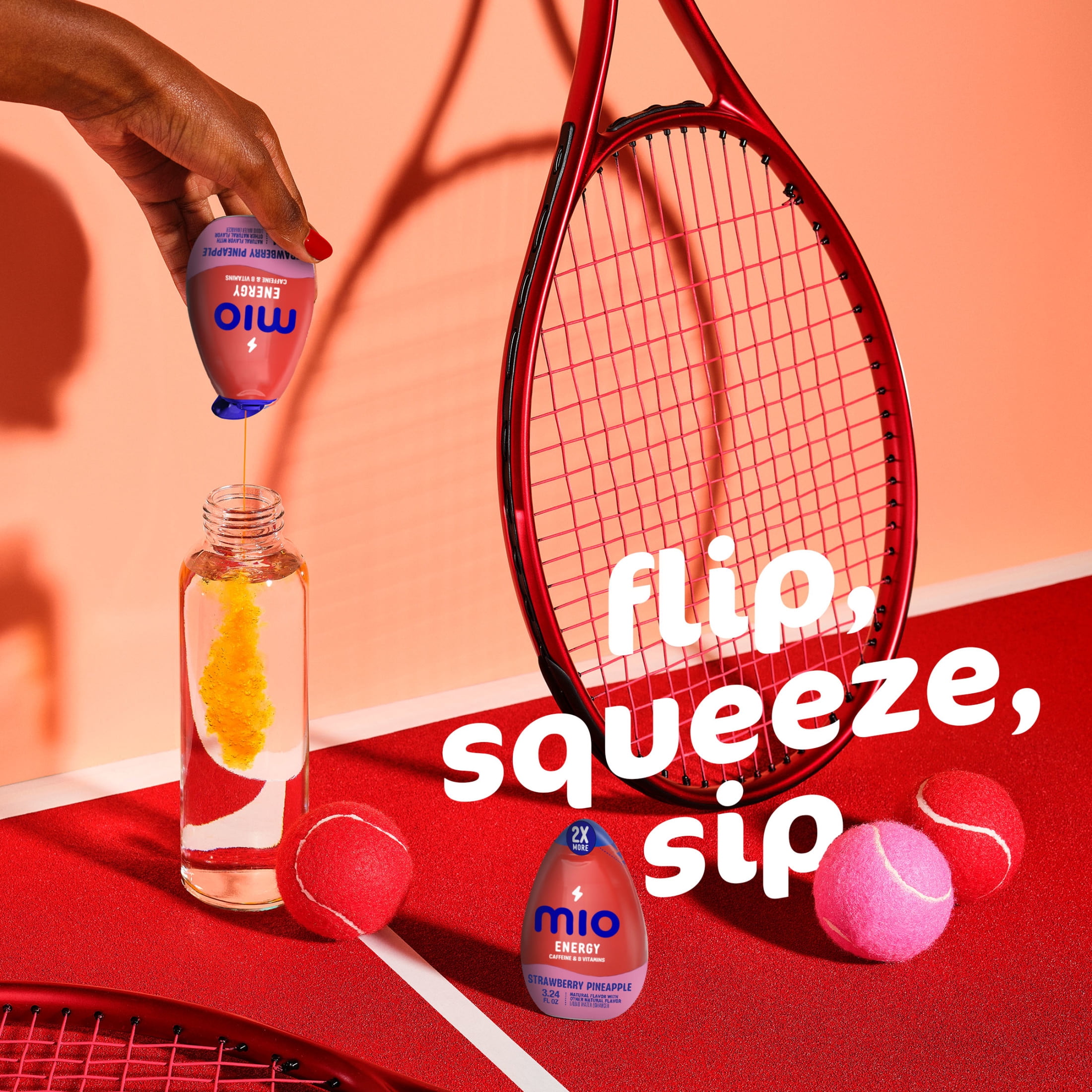(12 pack) Mio Energy Strawberry Pineapple Flavored with Other Natural Flavor Liquid Water Enhancer, 3.24 fl oz Bottle