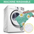 thumbnail image 6 of Turquoise Daisy Flower Yellow Centers Pattern Square Tablecloth,Waterproof Square Table Cover,Wipeable Spillproof Washable Table Cover for Home Kitchen Party Decor 42"X42"(107x107cm), 6 of 6