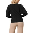thumbnail image 3 of INSPIRE CHIC Women's Batwing Long Sleeve Oversized Sweaters Off the Shoulder Crewneck Knit Loose Tops M Black, 3 of 6