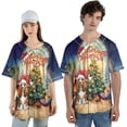 thumbnail image 4 of Merry Christmas Basset Hound Santa Hat Xmas Tree Winter Holiday All Over Print 3D Baseball Shirt Bassets Dog Breed Lovers Gifts Idea Softball Sport - 01013, 4 of 6