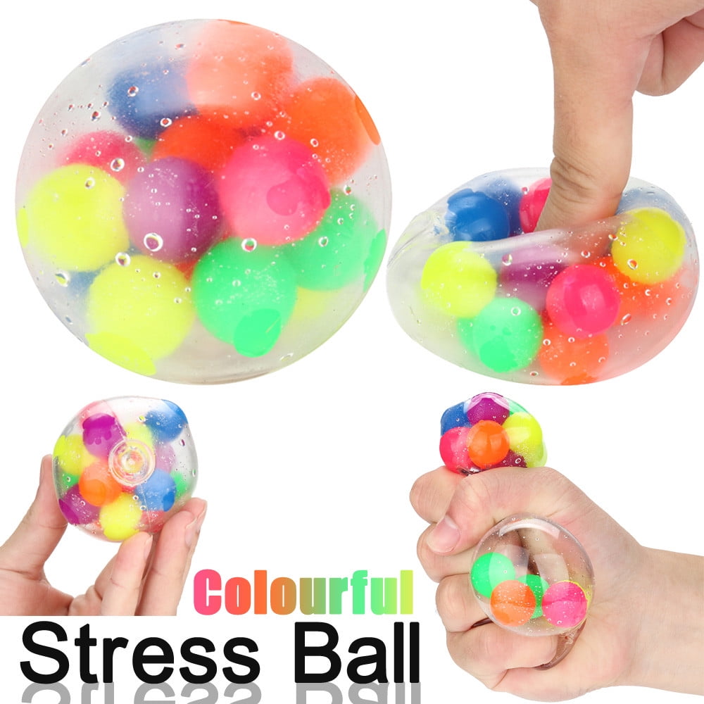 Stress Reliever Squishy Mesh sensory ball toy autism squeeze anxiety fidget Play 