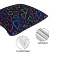 thumbnail image 4 of Throw Pillow Covers Set of 4 Colored Hearts Soft Decorative Pillowcase for Couch Living Room Bed Sofa, Square Pillow Covers Pillow Protector with Zipper, Home Decor 18"x18", 4 of 7