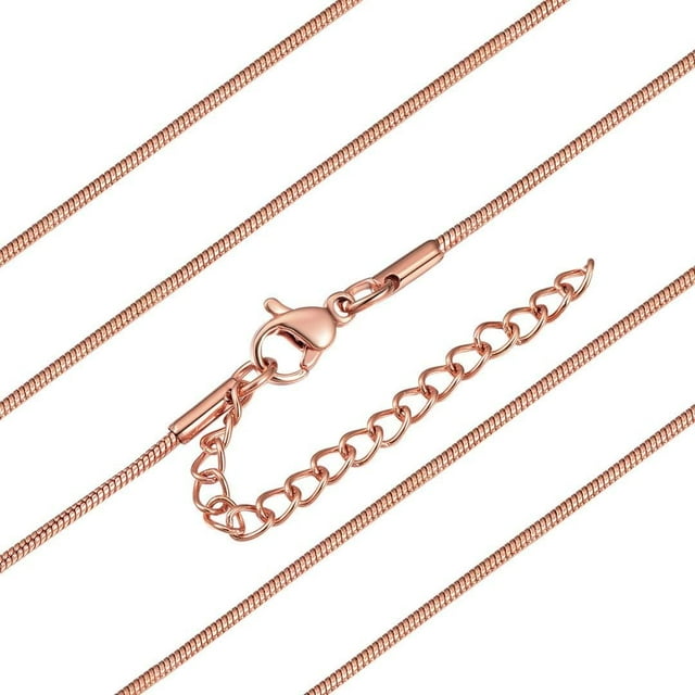 Serpiente de Cadena Mujer Redondo Collar Delgado Acero Inoxidable Gargantilla para Mujer y Hombre