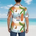 thumbnail image 4 of Kll Men'S Hawaiian Shirt Short Sleeve Button Down Beach Shirts-Gnome And Surfing, 4 of 7