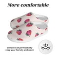 thumbnail image 6 of Yiaed Hand Drawn Strawberry Print Slippers Fuzzy Warm Cozy Slippers Non Slip House Slippers For Indoor Outdoor Slippers House Slippers-46/47, 6 of 7