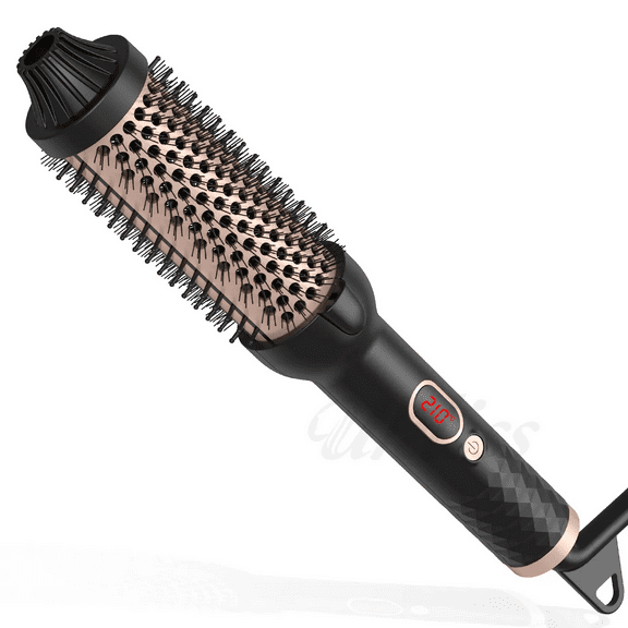 2025 Hot Air Round Brush Volumizer - 360° Rotating Ceramic Ionic Hair Curler & Styler (Electric Heated Comb)