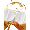 thumbnail image 4 of Faithtur Family Matching Swimsuit, Orange Print Sleeveless Bikini Set Swimming Trunks Bathing Suit, 4 of 6